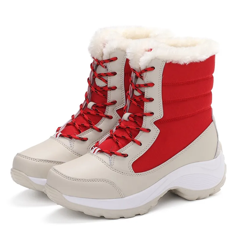 

Women Boots Warm Women Shoes Winter Waterproof Snow Boots Plush Thick Bottom Ankle Boots Platform Botas Mujer Booties WSH3134