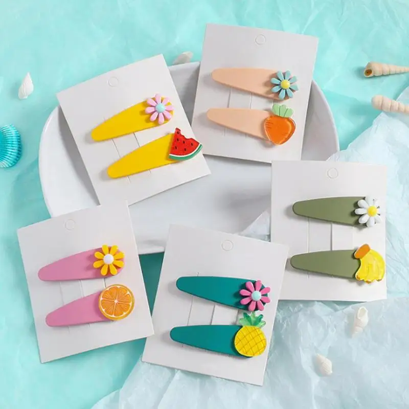 2 шт./компл. милый Для женщин Заколки для волос с принтом арбуза типа &quotбанан&quot