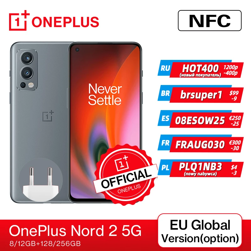  OnePlus Nord 2, регулировка яркости, 128-AI, 8 ГБ, ГБ, камера 50 МП с ии, деформация заряда, 65 дюймов, 90 Гц, жидкий AMOLED дисплей