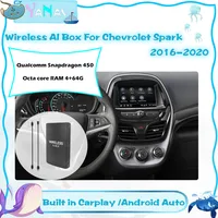 Android Carplay Wireless AI Box For Chevrolet Spark 2016-2020 Qualcomm Plug and Play Car Smart Box Google YouTube Netflix Video