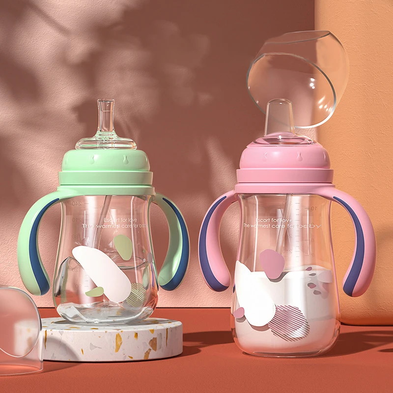 Baby bottles Drinking Cup Feeding Bottle Multifunctional Drinking Milk Drinking Water Three l-use Bottle BPA Free 240/300ml