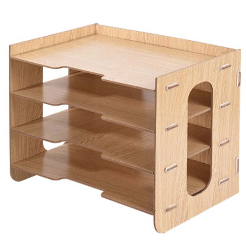 Креативный Настольный органайзер для файлов деревянный держатель документов