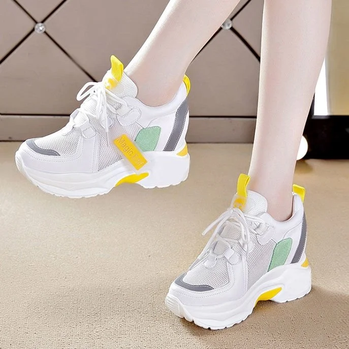 

Ladies Sneakers Breathable Outdoor Casual Shoes Ladies Mesh Casual Shoes Lace-up Ladies Shoes 2021 Fashion Ladies Sneakers