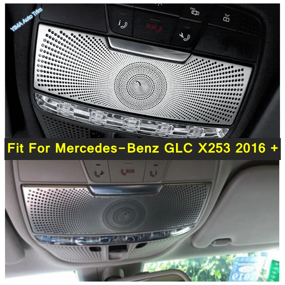 

Lapetus Auto Roof Reading Lights Lamp Net Cover Trim 1PCS For Mercedes-Benz GLC X253 2016 - 2021 Stainless Steel Accessories