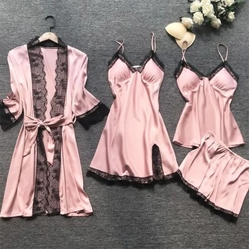 

Nightgown Bathrobes Silk Nightie Women's Pajamas Robe