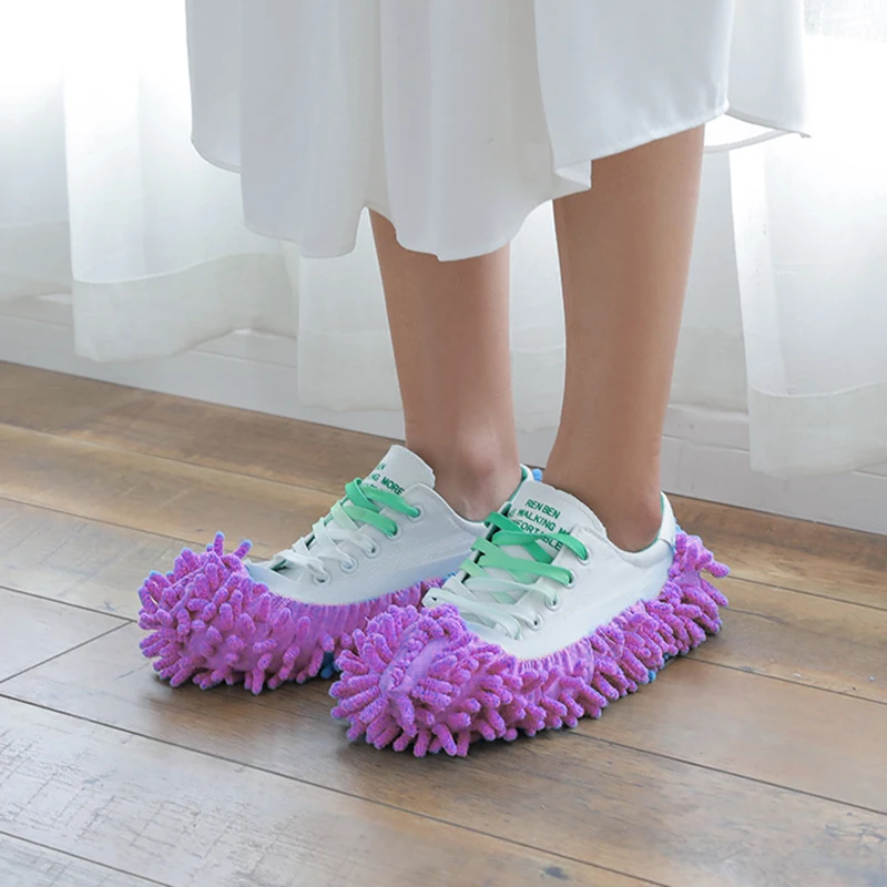1 шт Многофункциональный шенилл микро тапочек из волокна чистые тапочки Ленивые