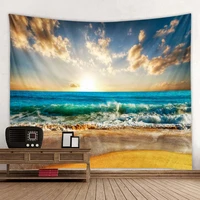 sunrise sunset tapestry horse sunflower seascape wall mounted mandala home art hippie bohemian yoga mattress bed sheet 9 sizes