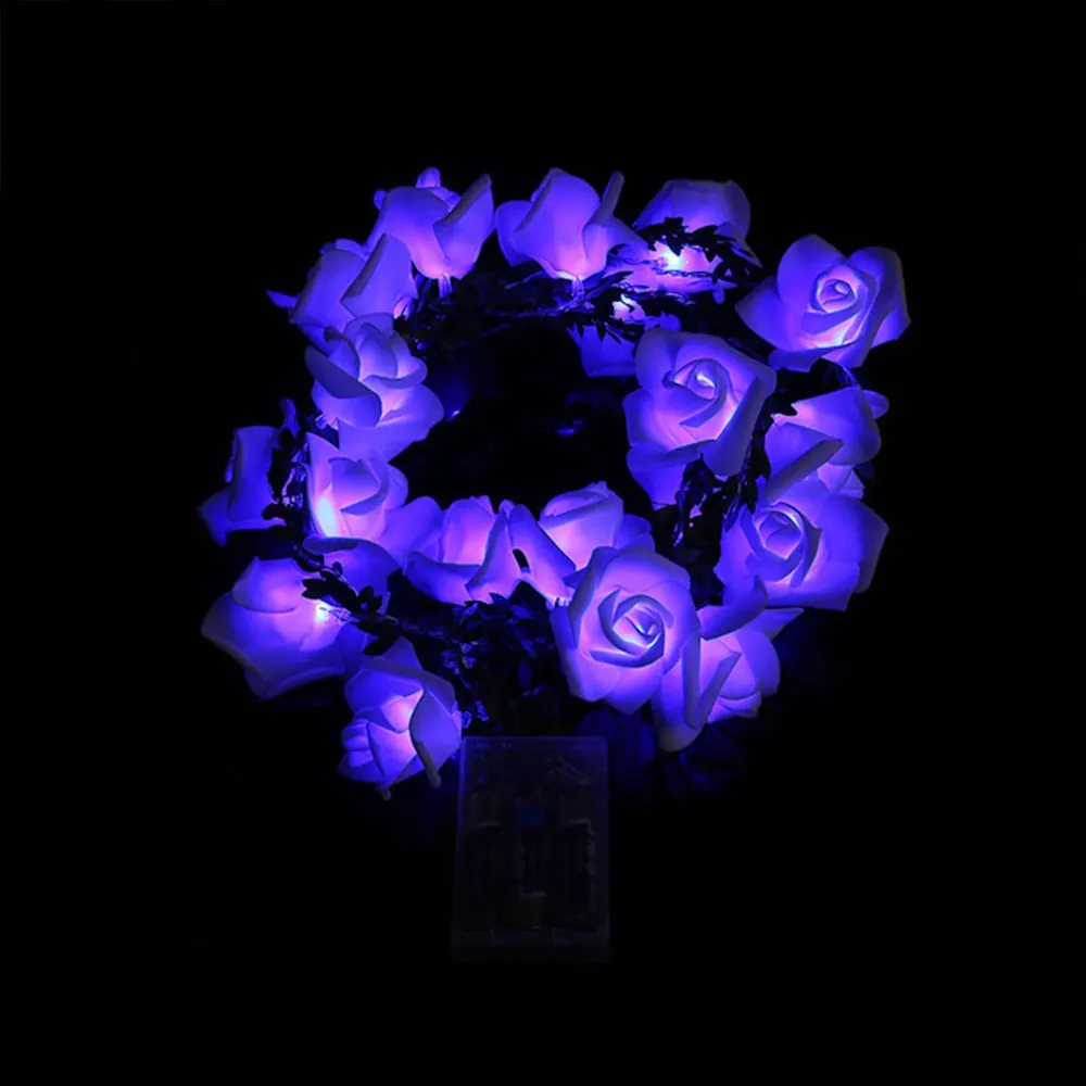 Розовые светодиодные гирлянды романтические 2 м струнные огни занавески