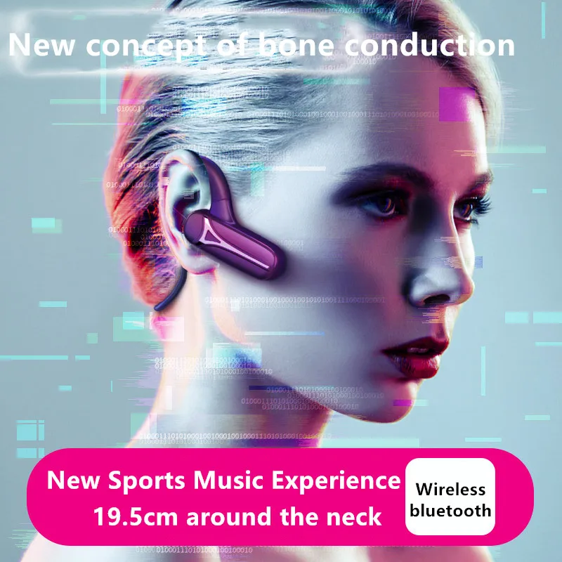 Bluetooth-гарнитура F4075 с костной проводимостью 5 0 Беспроводные спортивные наушники