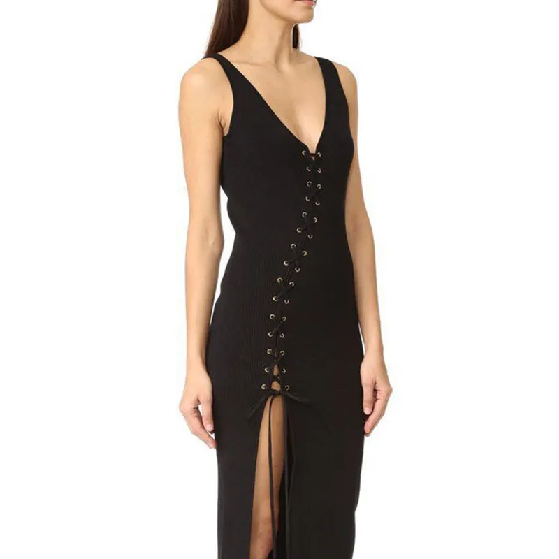 Dress Sexy Fashion Cross Bandage Irregular Knit Large Elasticity Veil Dresses Summer Vestido Vestidos De Fiesta | Женская одежда