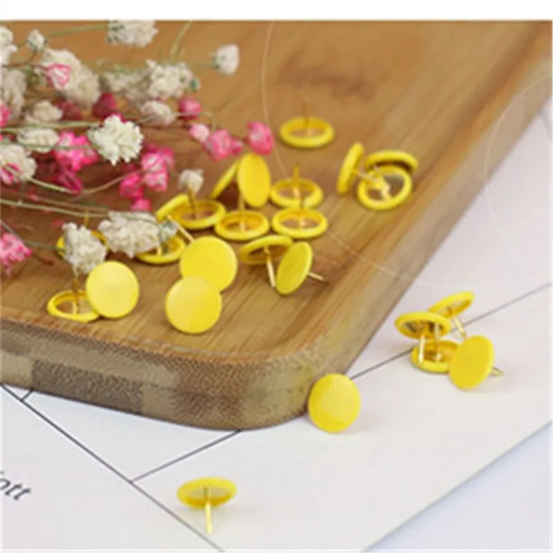 50 шт./компл. Красочные Металлические Булавки с круглой головкой практичные