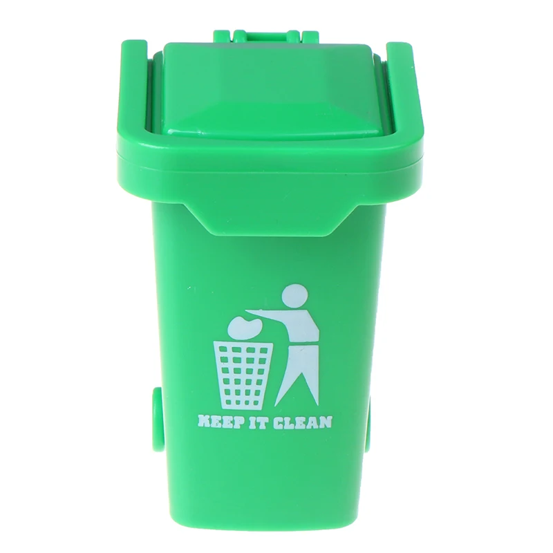 

1:12 Dollhouse Miniature Trash Garbage Can Home Decoration Trash Can Plastic Trash Basket Accessories