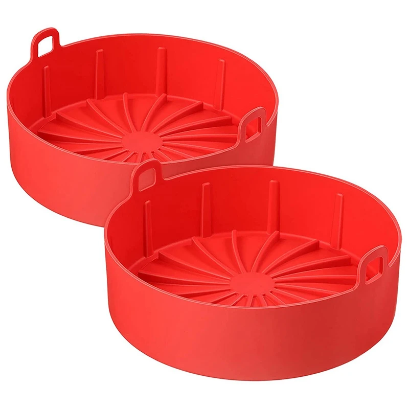 

FQYL Air Fryer Silicone Pot Heat Resistant Silicone Bowl Reusable Air Fryers Oven Accessories Replacement 7.5 Inch