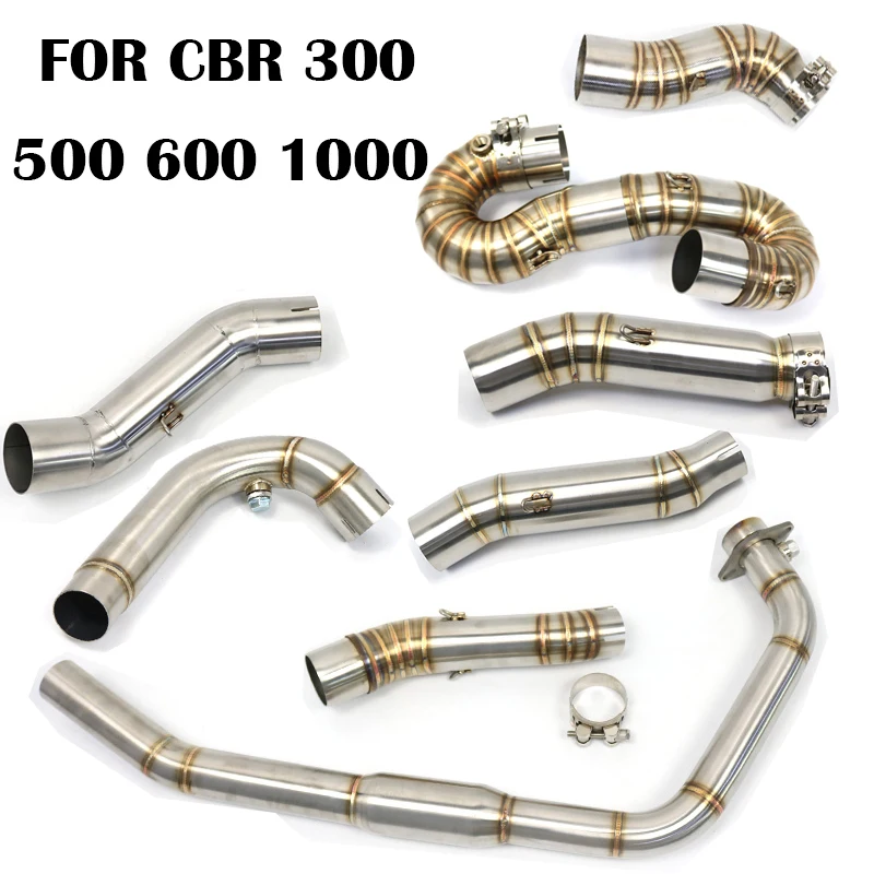 

Для CBR300 500 600 600RR 1000 CBR 1000 RR выхлопная труба средней длины для мотоцикла, гоночный глушитель без застежки
