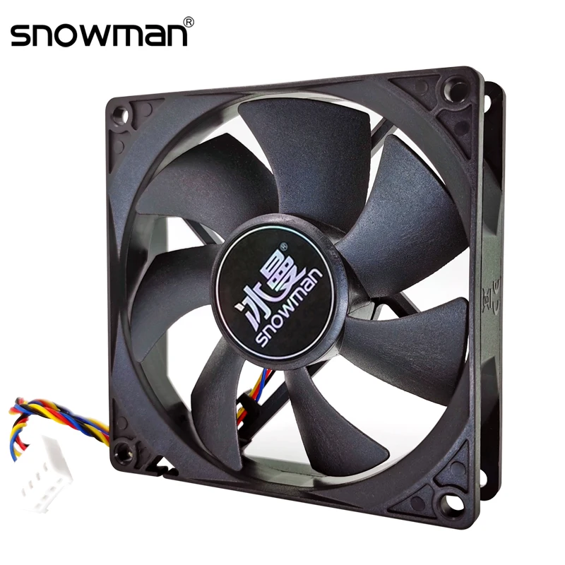 Вентилятор SNOWMAN 90 мм 4 контакта ШИМ-вентилятор 92 тихий вентилятор для обложки