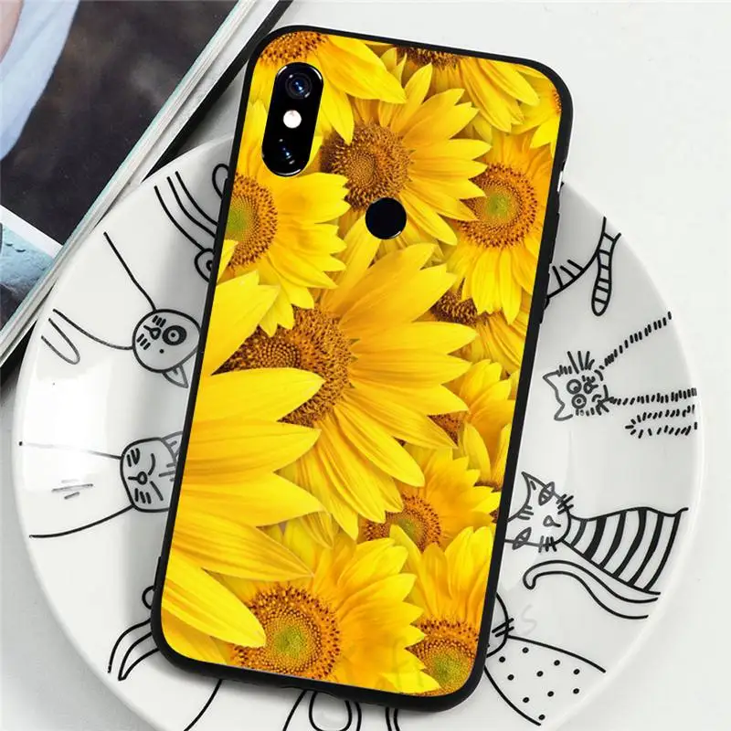 

sunflower Phone Cases For Xiaomi Redmi note 7 8 9 t k30 max3 9 s 10 pro lite
