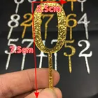 1 шт. блестящие цвета: золотистый, серебристый акрил номер 0123456789 торт Топпер для детей на день рождения Annivesary вечерние украшения