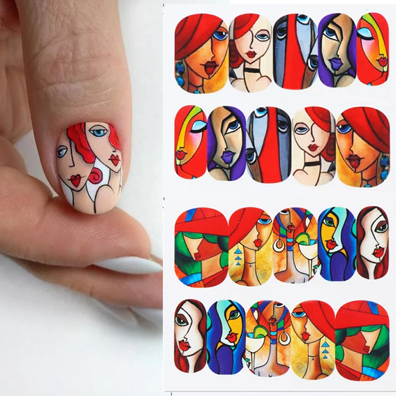 3/6 шт. абстрактные Водные Наклейки для ногтей | Красота и здоровье
