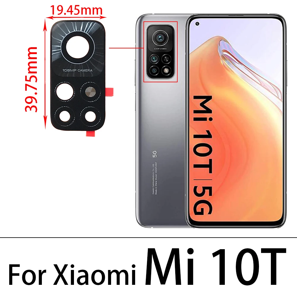 Стеклянный объектив задней камеры 2 шт. с клеем для Xiaomi Redmi 6 7 8 6A 8A 5A 9A Note K20 Pro K40 / Mi 9T