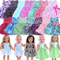 special offer3 skirts random1 socks for 18 inch american doll43 cm new born baby accessoriesdoll clothes for christmas gifts