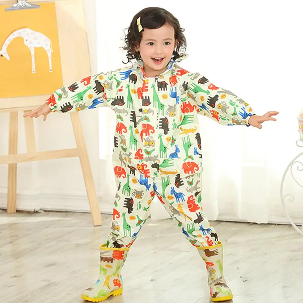 Мультяшный дождевик Детский комбинезон для мальчиков и девочек