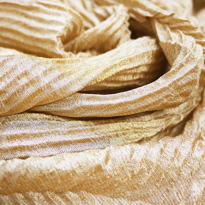 Однотонный Серебряный сдвоенный шарф Женская шаль женские шарфы для женщин на