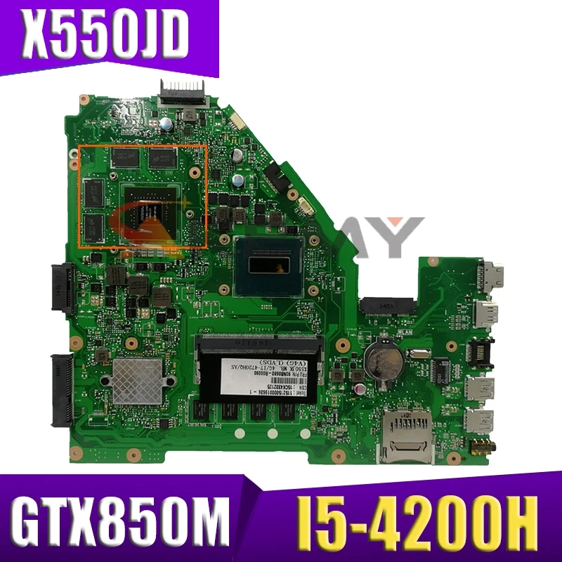 X550JD материнская плата для ноутбука ASUS X550JK X550JX FX50J ZX50J A550J оригинальная 4GB RAM I5 4200H