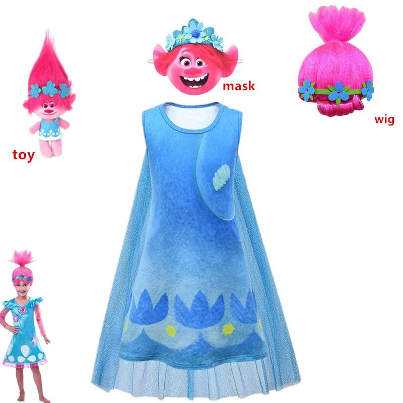 2 костюма троллей с Маком детские костюмы на Хэллоуин маскарадные для девочек