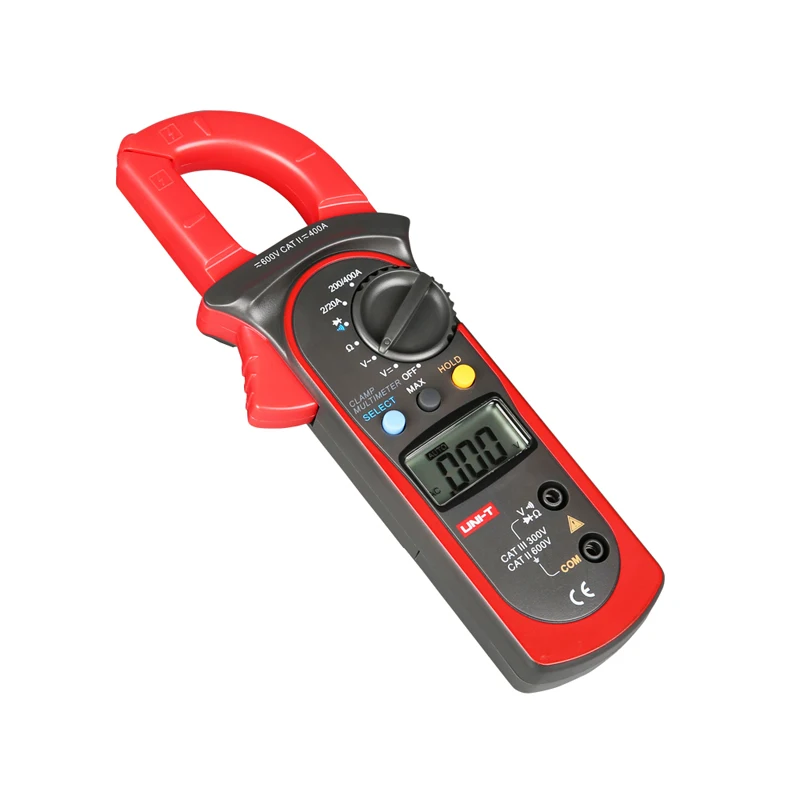 UNI-T UT201 AC 2A ~ 400A Цифровой мультиметр-зажим AC/DC детектор напряжения переменного тока