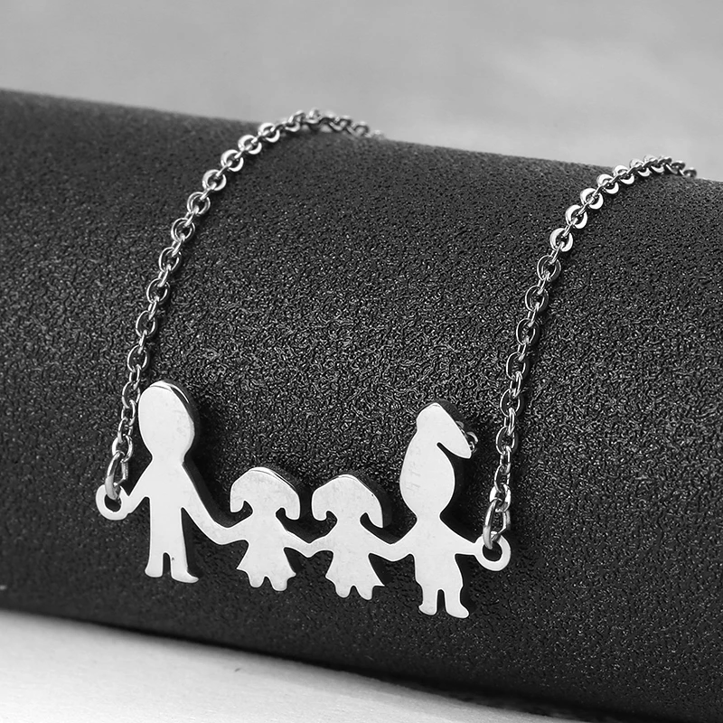 Пользовательские Дети Семья член Pulseira розовое золото цвет браслет Femme модные