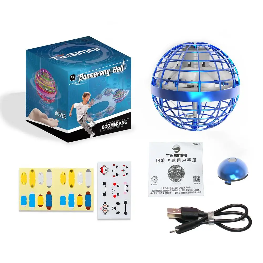 

Soaring Orb Flying Toy Upgraded Flying Spinner Ball Rechargeable Design And Safe And Durable Portability Equipped Boomerang Ball