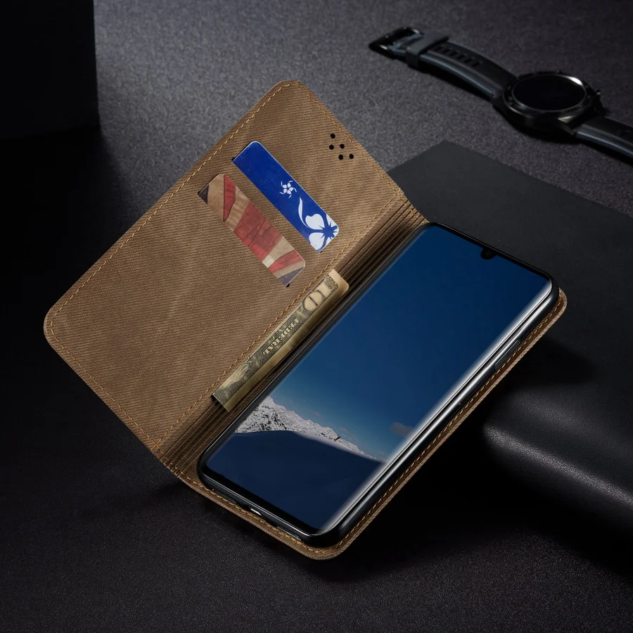 Флип чехол из джинсовой кожи для Huawei P30 Mate 30 Pro Lite P Smart Z Y9 Prime 2019 Hono 10i 20 8x роскошный
