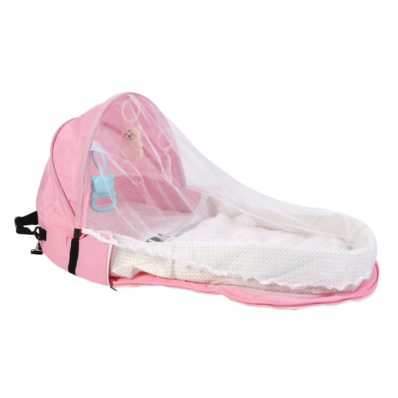 Переносная люлька для детской кроватки, складная, защита от солнца, москитная сетка, дышащая, детская корзина для сна( игрушка - Цвет: A4