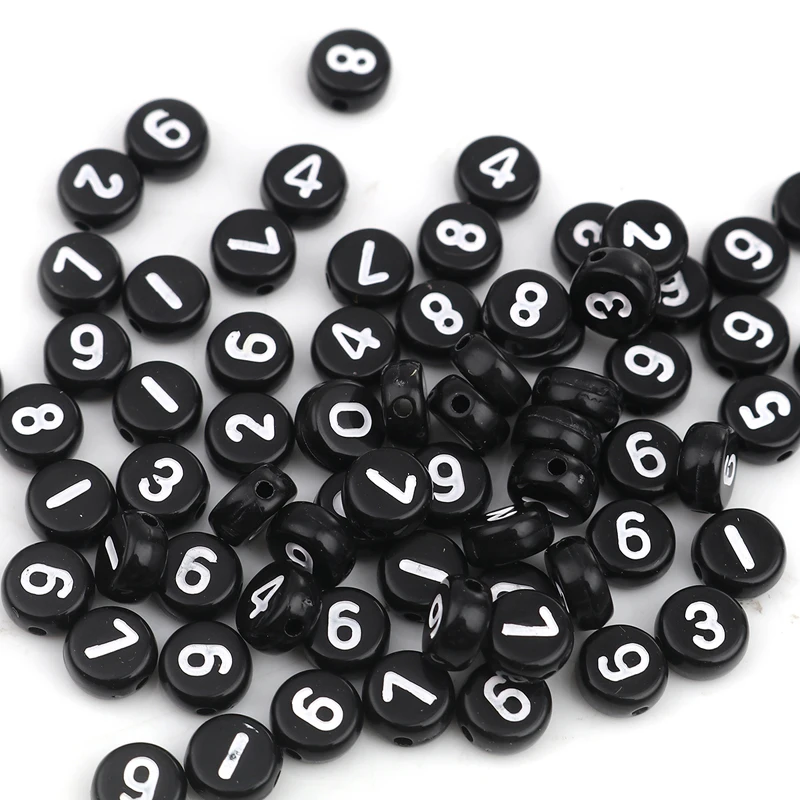 

500 PCs 7mm Acrylic Beads Colorful Mixed Letter Acrylic Beads Round Flat Alphabet Spacer Beads For Jewelry Diy Bracelet Necklace