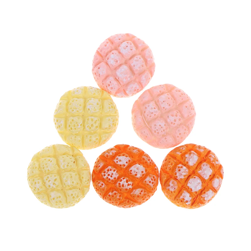 

6pcs/set Dollhouse Miniature Mini Pineapple Bread Model Kitchen Accessories Toys