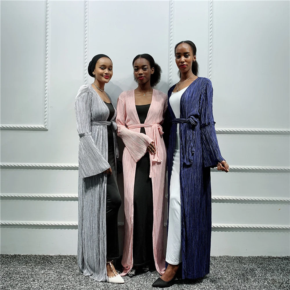 Кимоно женское Плиссированное в арабском стиле мусульманский хиджаб из Дубая