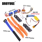 Бесщеточный двигатель Droyuke A2212 2212 1400KV 30A ESC двигатель SG90 9G Micro Servo 8060 Пропеллер для РУ самолета вертолета с неподвижным крылом