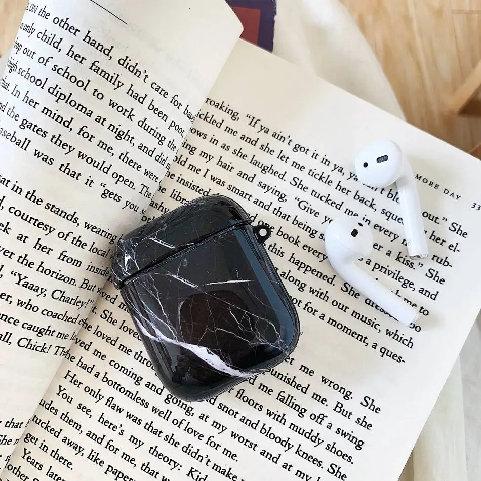 Marble A1 Чехол для AirPods, роскошный мраморный Корпус Раковины, чехол для наушников Airpods 2/i10/i11 TWS, Мягкий силикон IMD, защитный чехол - Цвет: Marble A1