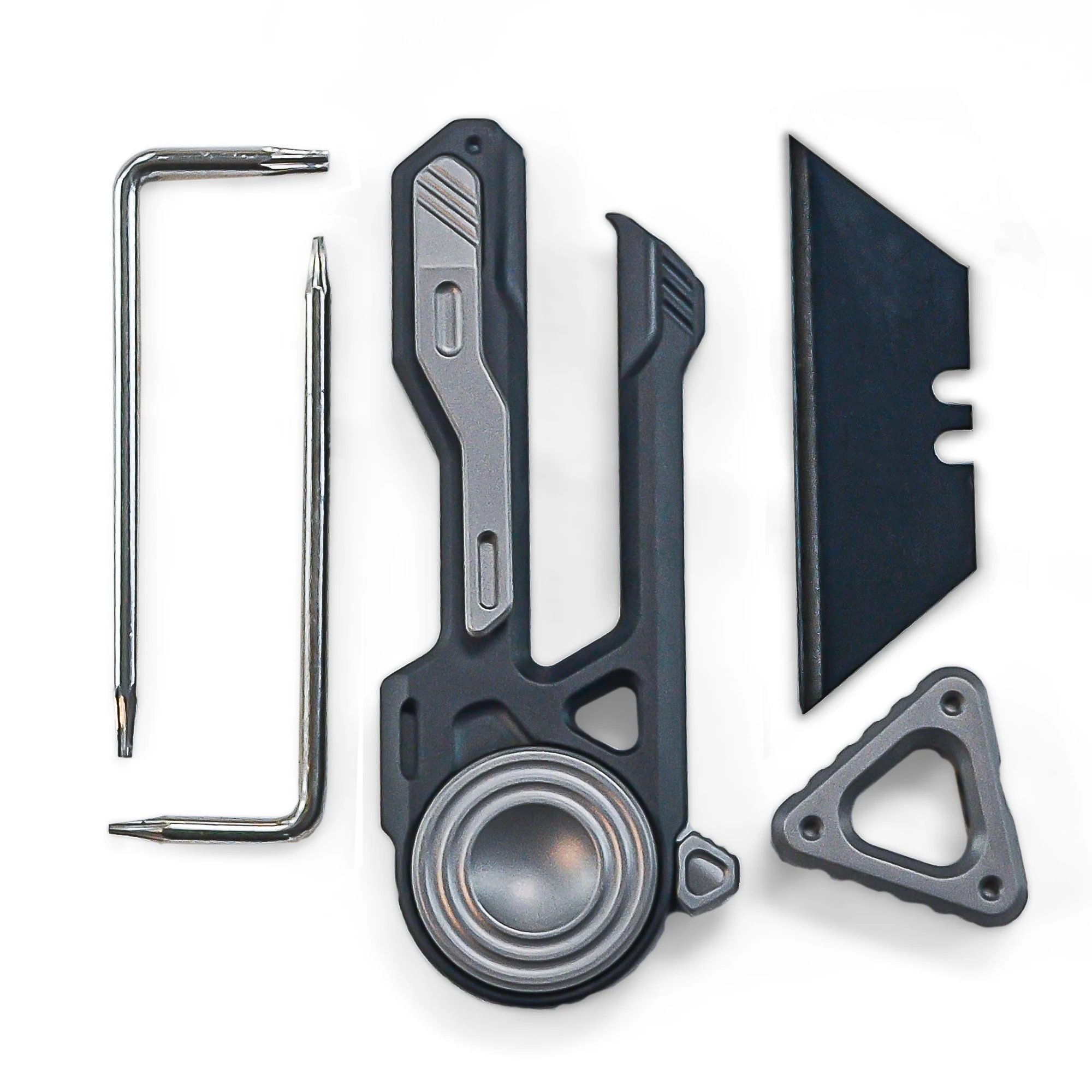

Hot-sale Ruisha-9 EDC Titanium Knife V3 Art Knife Slider Coin Bottle Opener Window Breaker Multitool