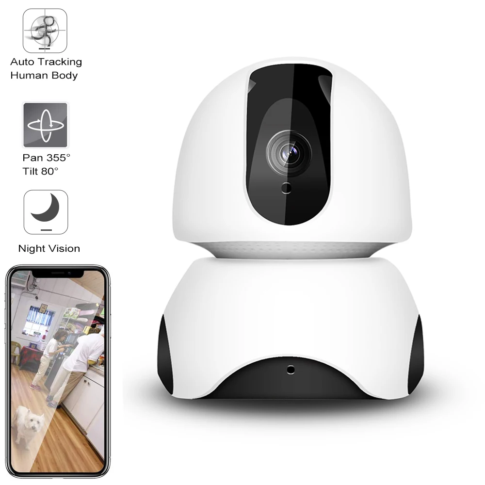 Беспроводная IP-камера видеонаблюдения с функцией автослежения 720P | Безопасность