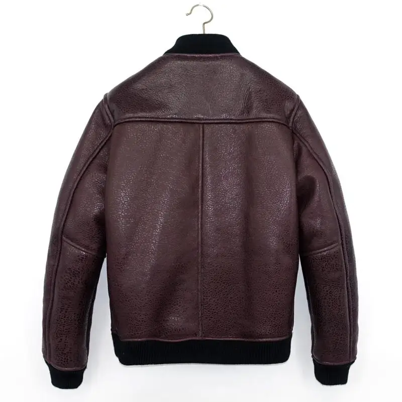 Итальянская мужская дубленка из натуральной овчины куртка с подкладкой шерсти