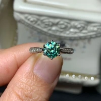 1ct 6 5mm vvs grade moissanite ring for engagement 925 silver moissanite wedding ring fashion moissanite jewelry