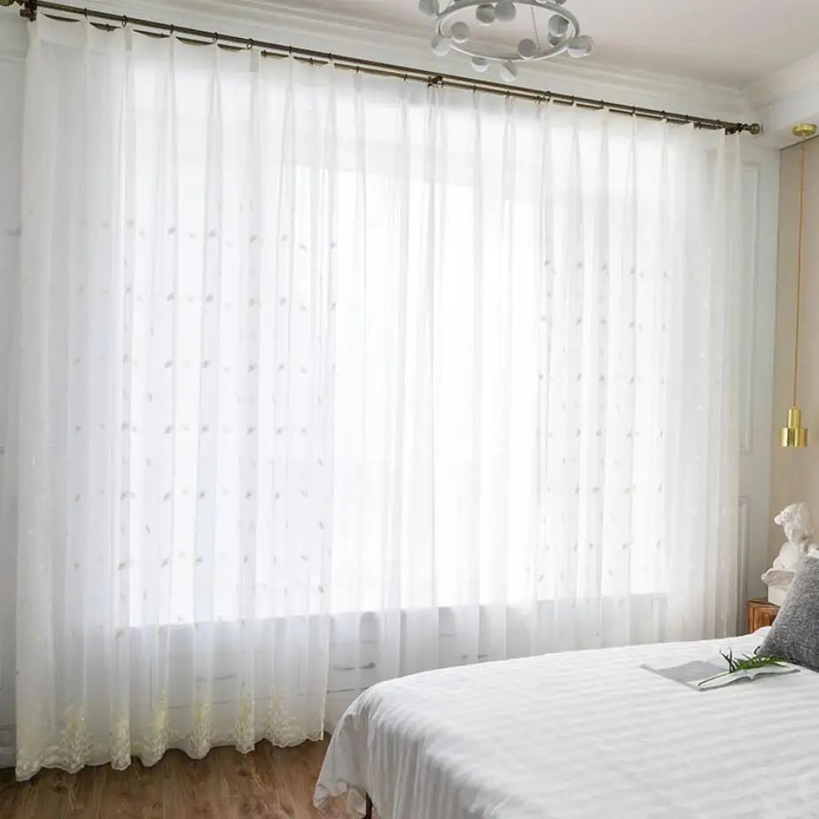 Роскошные европейские тюлевые занавески s для спальни гостиной белого золота