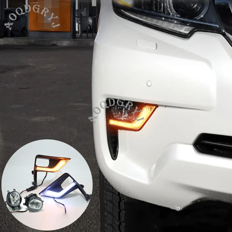 Автомобильный Стайлинг для Toyota Land Cruiser Prado 150 2018 2019 светодиодный передний бампер DRL