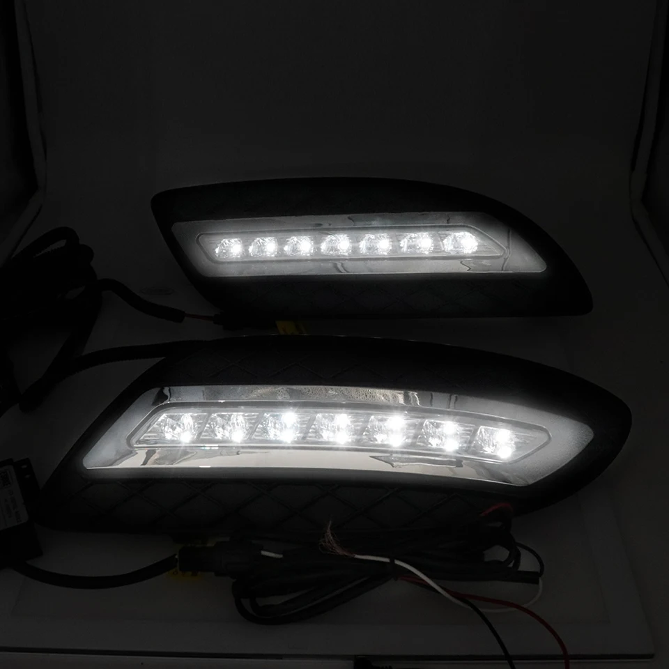 2 шт. автомобиля светодиодный DRL Противотуманные фары украшения бег светильник