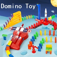 120pcs domino blocks dominoes board game plastic model building tool toys for children girl boy kids educational christmas gift
