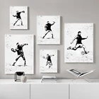 Баскетбольный Бейсбол Футбол гандбол Дротика постер печать Спорт граффити холст картина стены картины для спортзала спортсмен мальчик декор комнаты