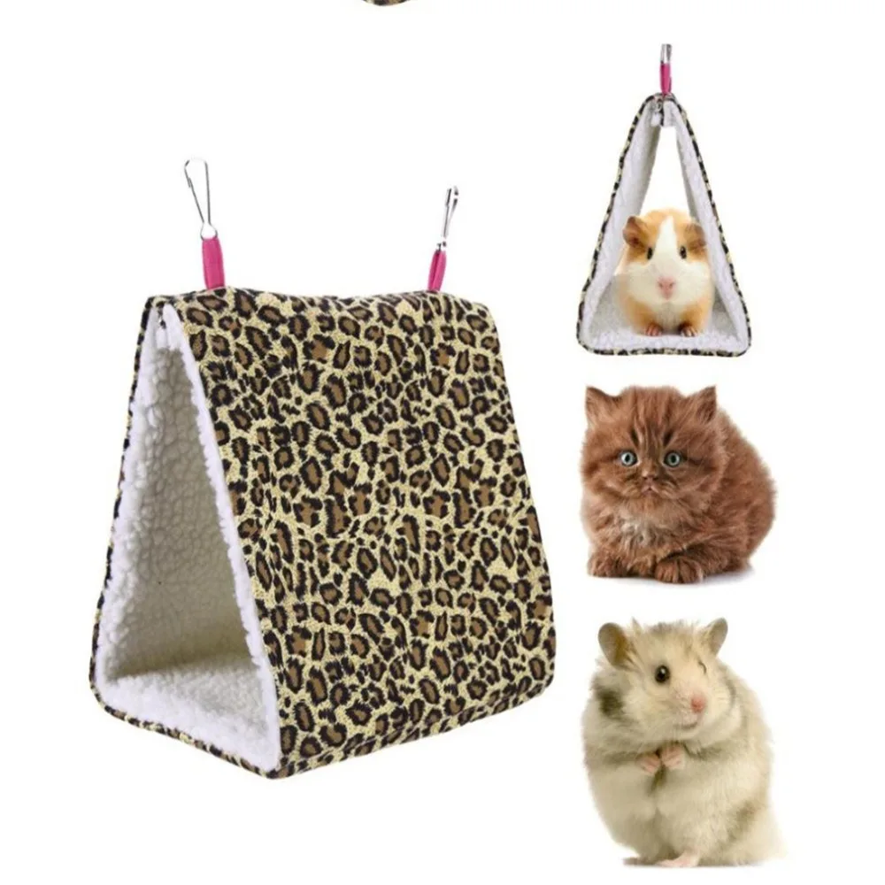 Leopard Print Hanging Bird Cages Pet Small Animal Warm Hut Nest Hammock for Rabbit Hamster Accessories|Птичьи клетки и гнезда| |