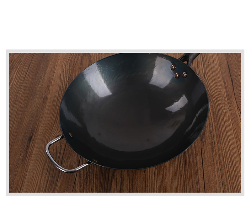 Железный вок чугунная сковорода без покрытия кастрюля общего назначения для