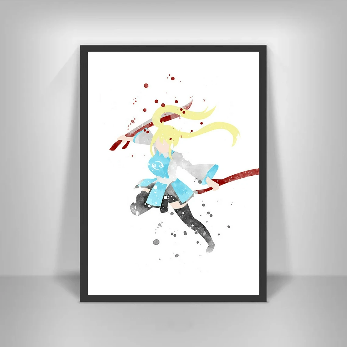 Постер аниме Волшебный хвост Люси харфилия альтернативные минималистичные